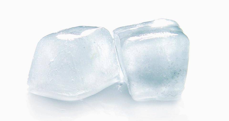 A vegan, gluten-free, zero fat dessert: two ice cubes