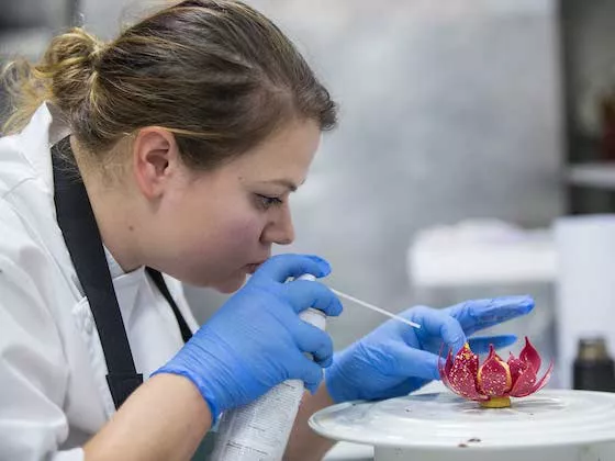 Chef Sarah Frankland at work