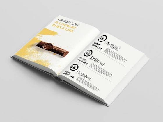 The Chocolatier's Kitchen Book open to page: A Look at Shelf Life
