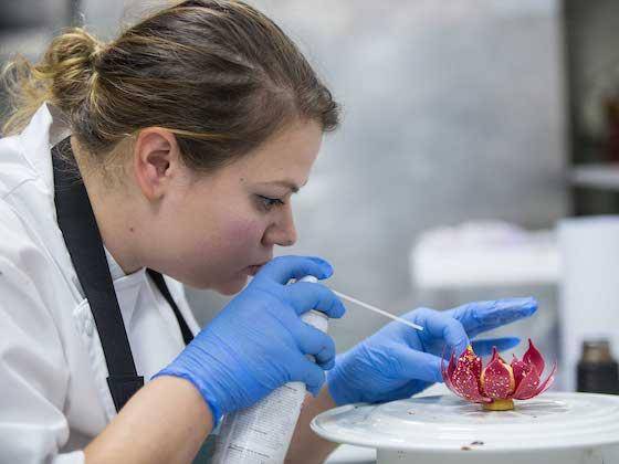 Chef Sarah Frankland at work
